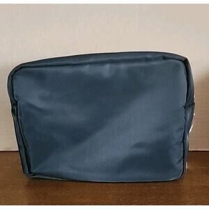 Zoey & Zuri Makeup Bag Black With Gold Zipper